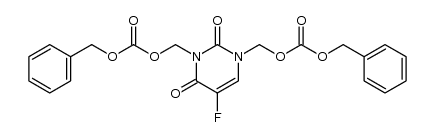 1,3-bis-(benzyloxycarbonyloxymethyl)-5-fluorouracil Structure