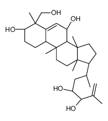 (3S,4S,7S,8R,9S,10S,13R,14S,17R)-17-[(2R,4R,5R)-4,5-dihydroxy-6-methylhept-6-en-2-yl]-4-(hydroxymethyl)-4,9,13,14-tetramethyl-2,3,7,8,10,11,12,15,16,17-decahydro-1H-cyclopenta[a]phenanthrene-3,7-diol结构式