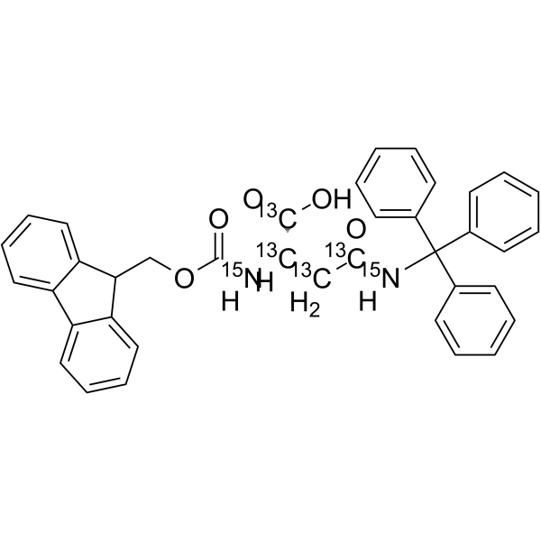 Fmoc-Asn(Trt)-OH-13C4,15N2 Structure