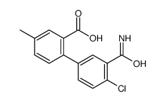 2-(3-carbamoyl-4-chlorophenyl)-5-methylbenzoic acid Structure