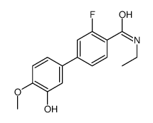 N-ethyl-2-fluoro-4-(3-hydroxy-4-methoxyphenyl)benzamide Structure