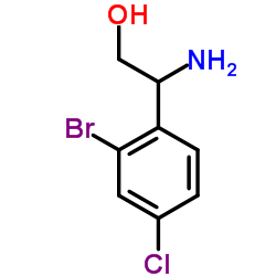 2-Amino-2-(2-bromo-4-chlorophenyl)ethanol Structure