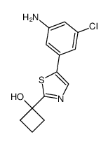 1-[5-(3-amino-5-chlorophenyl)-1,3-thiazol-2-yl]cyclobutanol结构式