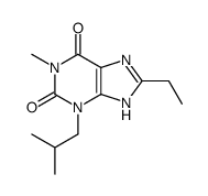 8-ethyl-1-methyl-3-(2-methylpropyl)-7H-purine-2,6-dione Structure