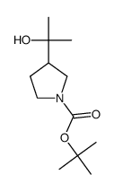 3-(2-羟基丙烷-2-基)吡咯烷-1-羧酸叔丁酯结构式