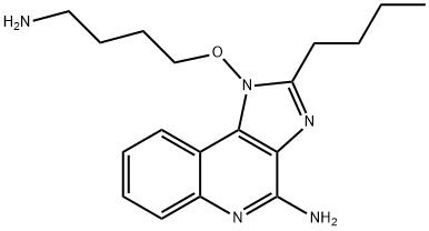 1H-Imidazo[4,5-c]quinolin-4-amine, 1-(4-aminobutoxy)-2-butyl- structure