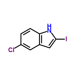 5-氯2-碘-1H吲哚结构式