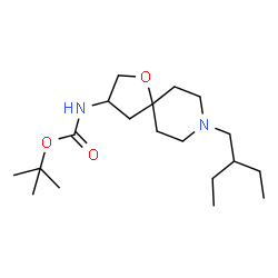 tert-butyl 8-(2-ethylbutyl)-1-oxa-8-azaspiro[4.5]dec-3-ylcarbamate structure