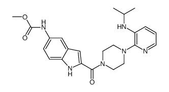 methyl N-[2-[4-[3-(propan-2-ylamino)pyridin-2-yl]piperazine-1-carbonyl]-1H-indol-5-yl]carbamate Structure