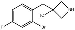 3-Azetidinol, 3-[(2-bromo-4-fluorophenyl)methyl]- Structure