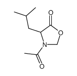 5-Oxazolidinone,3-acetyl-4-(2-methylpropyl)- structure