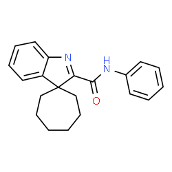 N-Phenylspiro[cycloheptane-1,3'-[3H]indole]-2'-carboxamide结构式