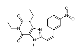 1,3-diethyl-7-methyl-8-[(E)-2-(3-nitrophenyl)ethenyl]purine-2,6-dione Structure