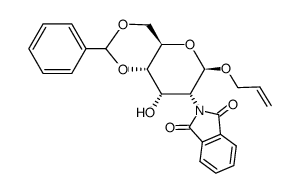 .beta.-D-Allopyranoside, 2-propenyl 2-deoxy-2-(1,3-dihydro-1,3-dioxo-2H-isoindol-2-yl)-4,6-O-(phenylmethylene)-结构式