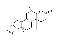 6α-Fluoro-16α-methylpregn-4-ene-3,20-dione结构式