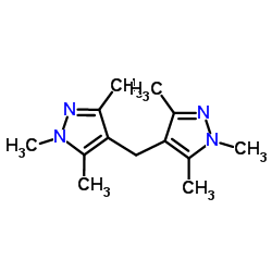 4,4'-Methylenebis(1,3,5-trimethyl-1H-pyrazole)结构式