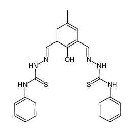 2,6-diformyl-p-cresol-bis(4-phenyl thiosemicarbazone) Structure