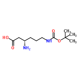 (S)-3-amino-6-((tert-butoxycarbonyl) amino)hexanoic acid structure