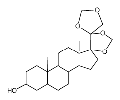 (3α,5β)-17,20:20,21-双[亚甲基双(氧基)]孕烷-3-醇结构式