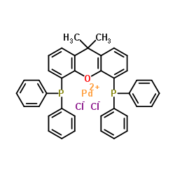 Dichloro[9,9-dimethyl-4,5-bis(diphenylphosphino)xanthene]palladium(II) Structure