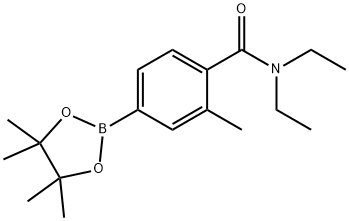 N,N-diethyl-2-methyl-4-(4,4,5,5-tetramethyl-1,3,2-dioxaborolan-2-yl)benzamide Structure