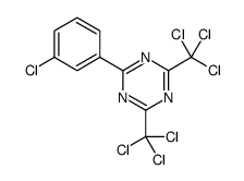 2-(3-chlorophenyl)-4,6-bis(trichloromethyl)-1,3,5-triazine Structure