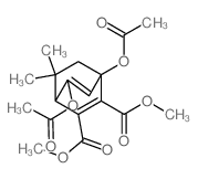 Bicyclo[2.2.2]octa-2,5-diene-2,3-dicarboxylicacid, 1,5-bis(acetyloxy)-8,8-dimethyl-, 2,3-dimethyl ester Structure