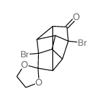 5,9-dibromospiro(pentacyclo[5.3.0.0~2,5~.0~3,9~.0~4,8~]decane-10,2'-[1,3]-dioxolane)-6-one结构式