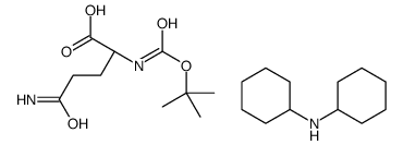 (2S)-5-amino-2-[(2-methylpropan-2-yl)oxycarbonylamino]-5-oxopentanoic acid,N-cyclohexylcyclohexanamine Structure