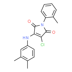 3-chloro-4-(3,4-dimethylanilino)-1-(2-methylphenyl)-1H-pyrrole-2,5-dione结构式