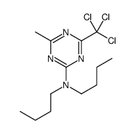 N,N-dibutyl-4-methyl-6-(trichloromethyl)-1,3,5-triazin-2-amine Structure