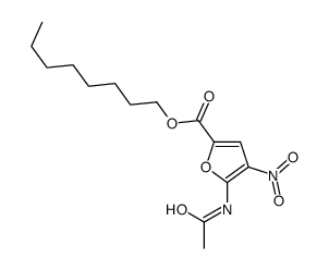 octyl 5-acetamido-4-nitrofuran-2-carboxylate结构式