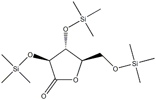 2-O,3-O,5-O-Tris(trimethylsilyl)-D-arabinoic acid γ-lactone structure