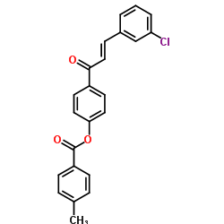 4-[3-(3-CHLOROPHENYL)ACRYLOYL]PHENYL 4-METHYLBENZENECARBOXYLATE structure