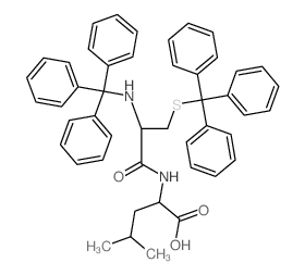 4-methyl-2-[[2-(tritylamino)-3-tritylsulfanyl-propanoyl]amino]pentanoic acid Structure