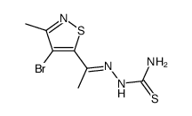 Methyl(4-bromo-3-methyl-5-isothiazolyl) ketone thiosemicarbazone structure