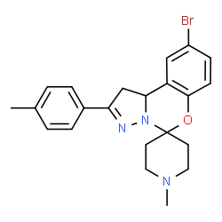 9'-bromo-1-methyl-2'-(4-methylphenyl)-1',10b'-dihydrospiro[piperidine-4,5'-pyrazolo[1,5-c][1,3]benzoxazine] Structure