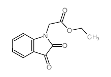 2,3-二氢-2,3-二氧代-1H-吲哚-1-乙酸乙酯结构式