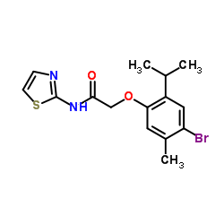 2-(4-bromo-2-isopropyl-5-methylphenoxy)-N-(1,3-thiazol-2-yl)acetamide Structure