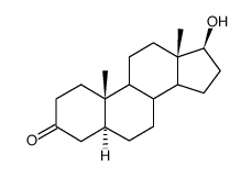 17α-羟基-5α-雄甾烷-3-酮结构式