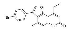 7H-Furo[2,3-f][1]benzopyran-7-one,3-(4-bromophenyl)-9-ethyl-4-methyl-(9CI) picture