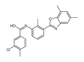 Benzamide, 3-chloro-N-[3-(5,7-dimethyl-2-benzoxazolyl)-2-methylphenyl]-4-methyl- (9CI) structure