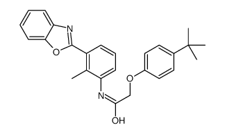 Acetamide, N-[3-(2-benzoxazolyl)-2-methylphenyl]-2-[4-(1,1-dimethylethyl)phenoxy]- (9CI) structure