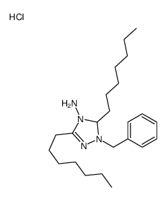 1-benzyl-3,5-diheptyl-1,5-dihydro-1,2,4-triazol-1-ium-4-amine,chloride结构式