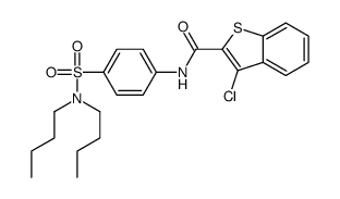 Benzo[b]thiophene-2-carboxamide, 3-chloro-N-[4-[(dibutylamino)sulfonyl]phenyl]- (9CI) Structure