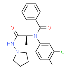 Benzamide, N-(3-chloro-4-fluorophenyl)-N-[1-methyl-2-oxo-2-(1-pyrrolidinylamino)ethyl]-, (S)- (9CI) Structure