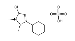 3-chloro-5-cyclohexyl-1,2-dimethyl-1,3-dihydropyrazol-1-ium,perchlorate Structure