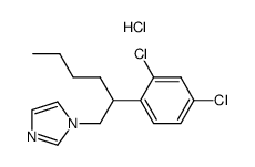 1-[β-(2,4-dichlorophenyl) hexyl]-imidazole hydrochloride结构式