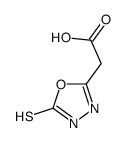 2-(2-sulfanylidene-3H-1,3,4-oxadiazol-5-yl)acetic acid structure