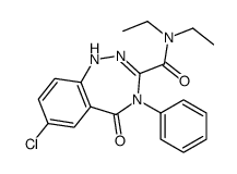 7-chloro-N,N-diethyl-5-oxo-4-phenyl-1H-1,2,4-benzotriazepine-3-carboxamide结构式